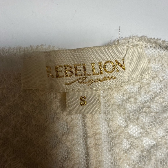 Boho Sheer Lace Tie Front S Cardigan Front Ivory Featival Top - Picture 4 of 8